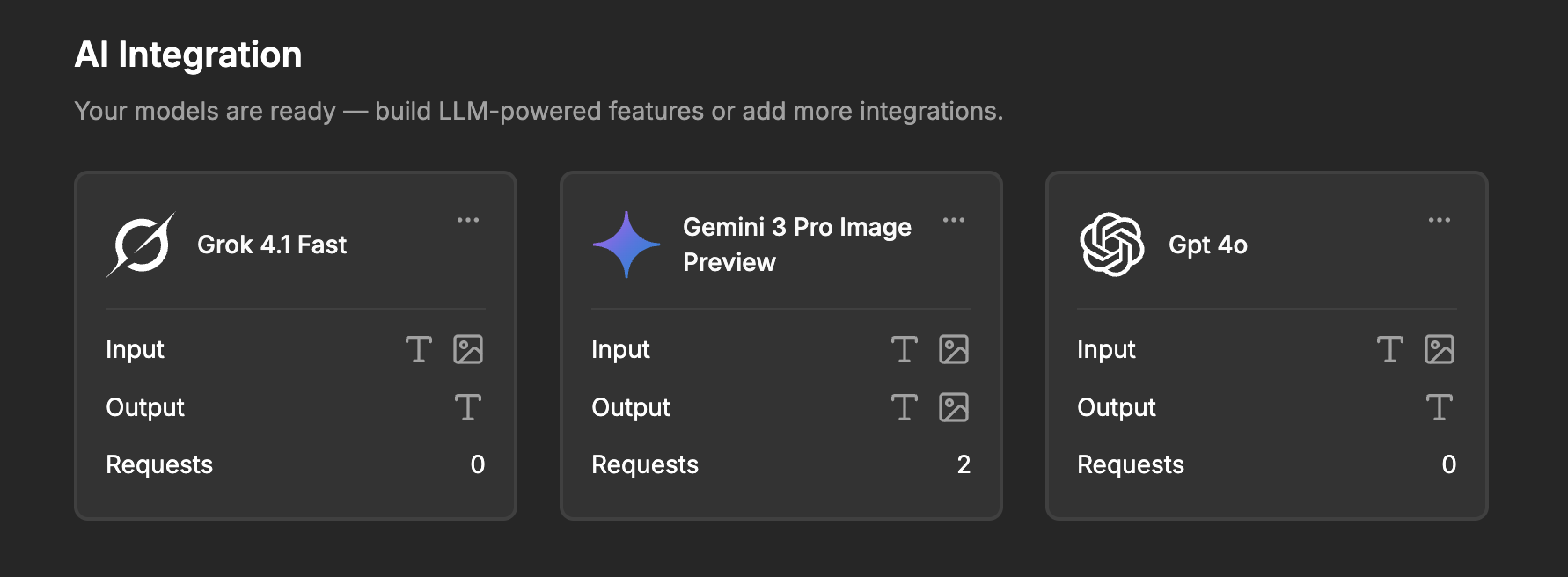 AI Integration with new models