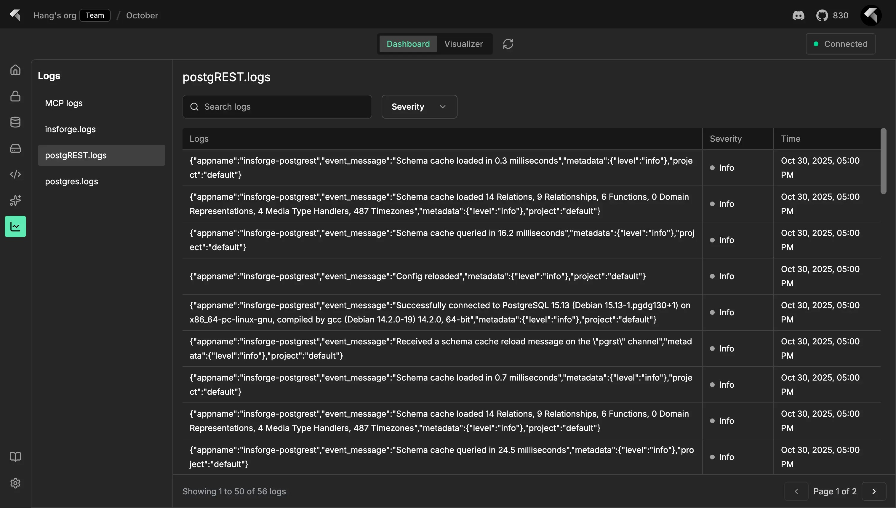 Real-time Logs Monitoring Feature
